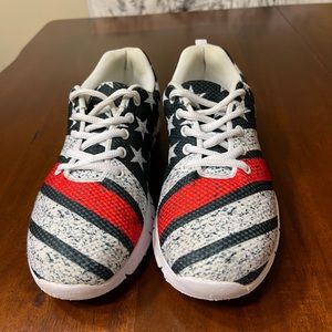 Printed Kicks- “Thin Red Line” Sneakers